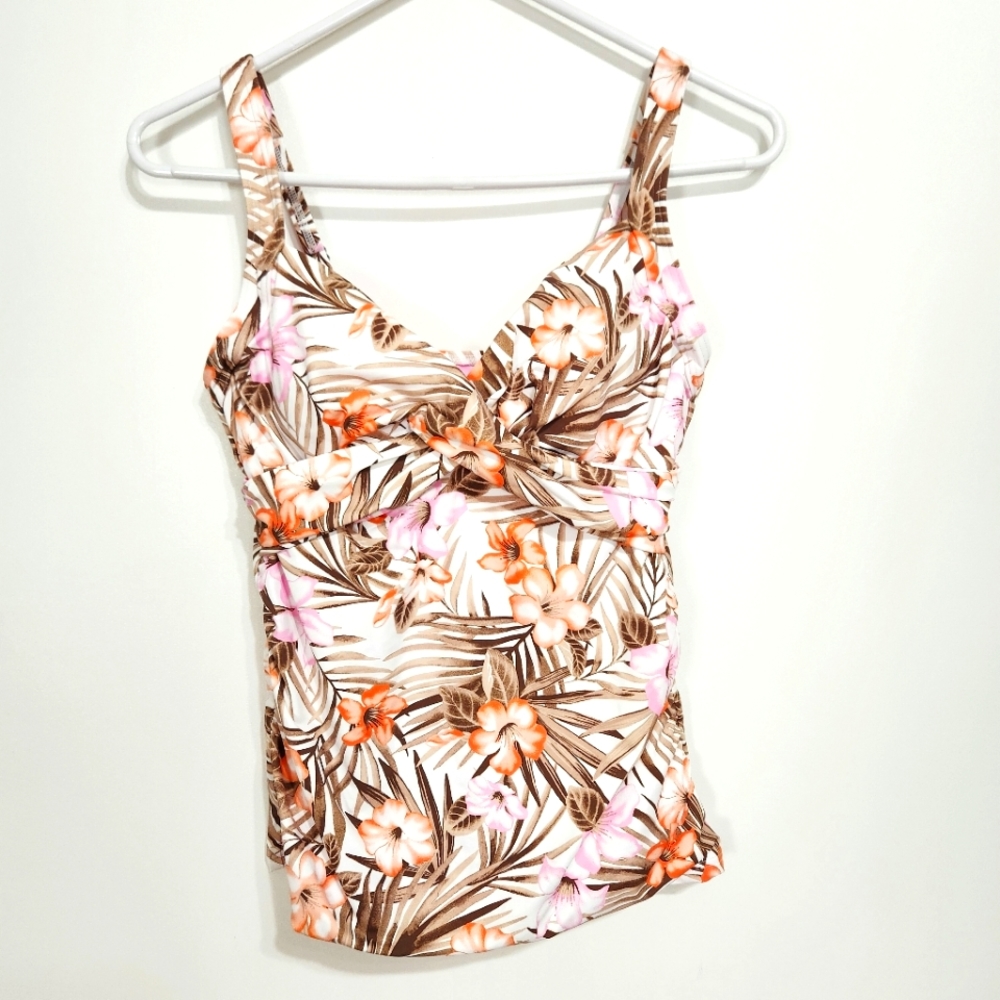 Lands' End | NWT Floral Tropical Tankini Top Size 6